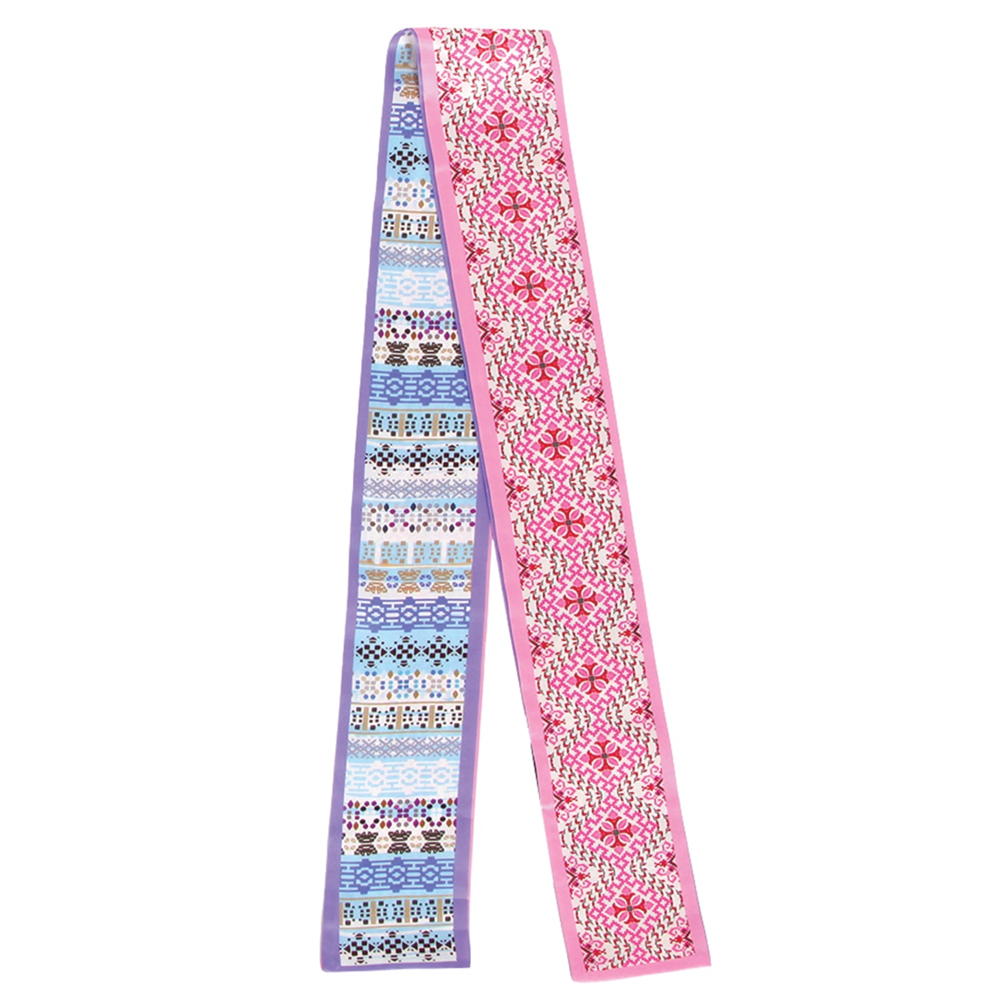 Geometric Jacquard Print Skinny Scarf
