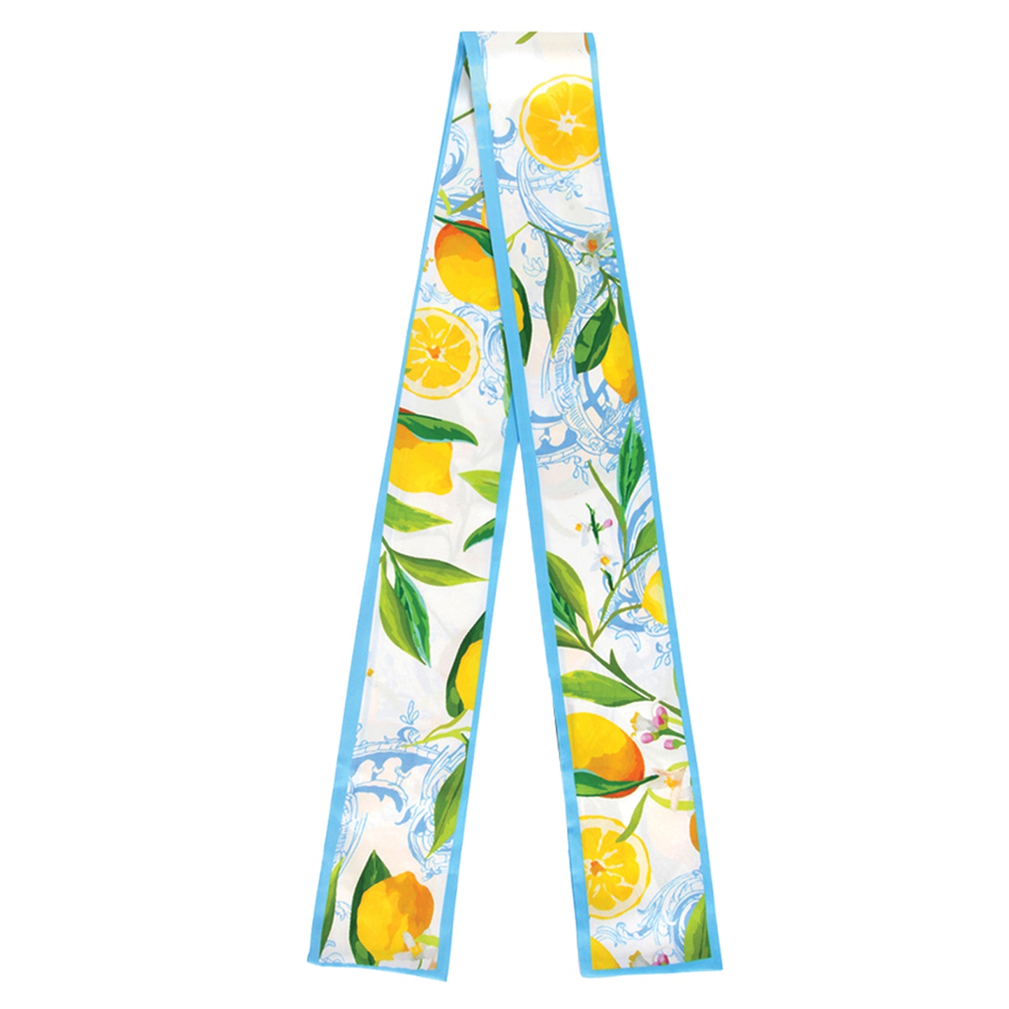 Lemon Print Skinny Scarf