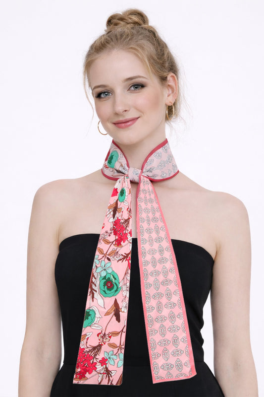 Vintage Flower Skinny Scarf