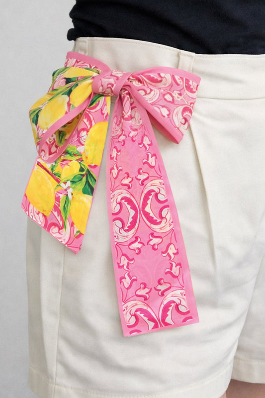 Lemon Scroll Skinny Scarf