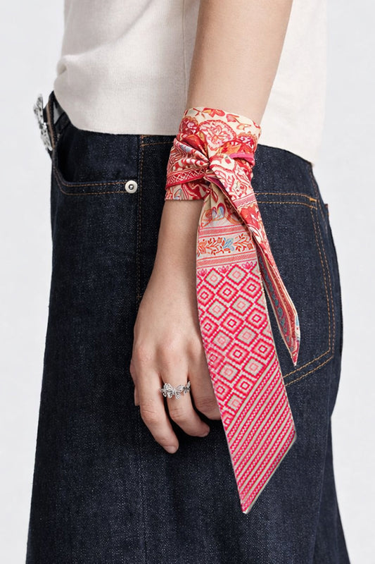 Ethnic Pattern Skinny Scarf
