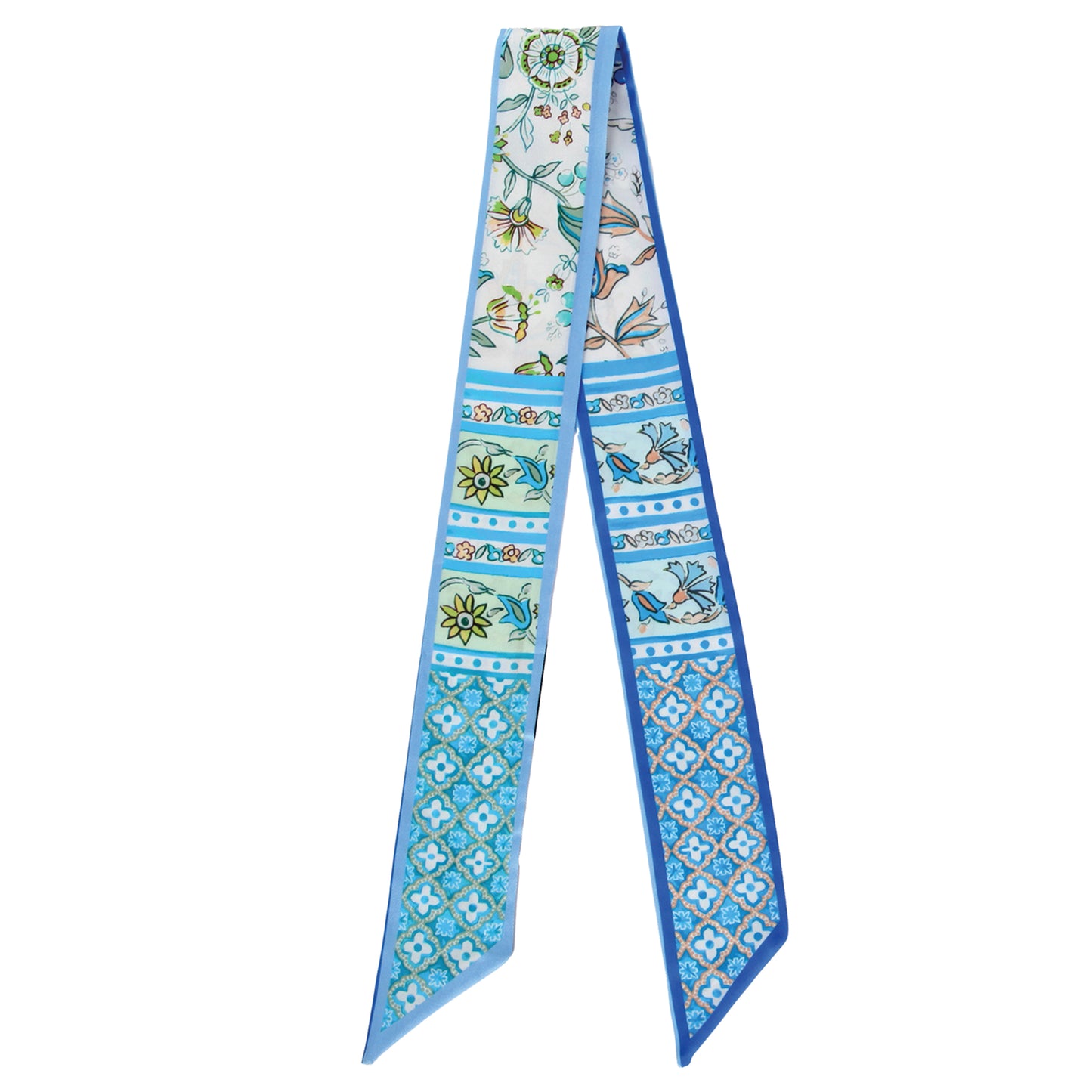 Folk Motif Skinny Scarf