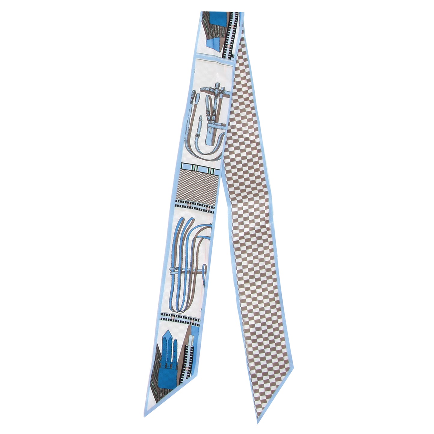 Bridle Print Skinny Scarf