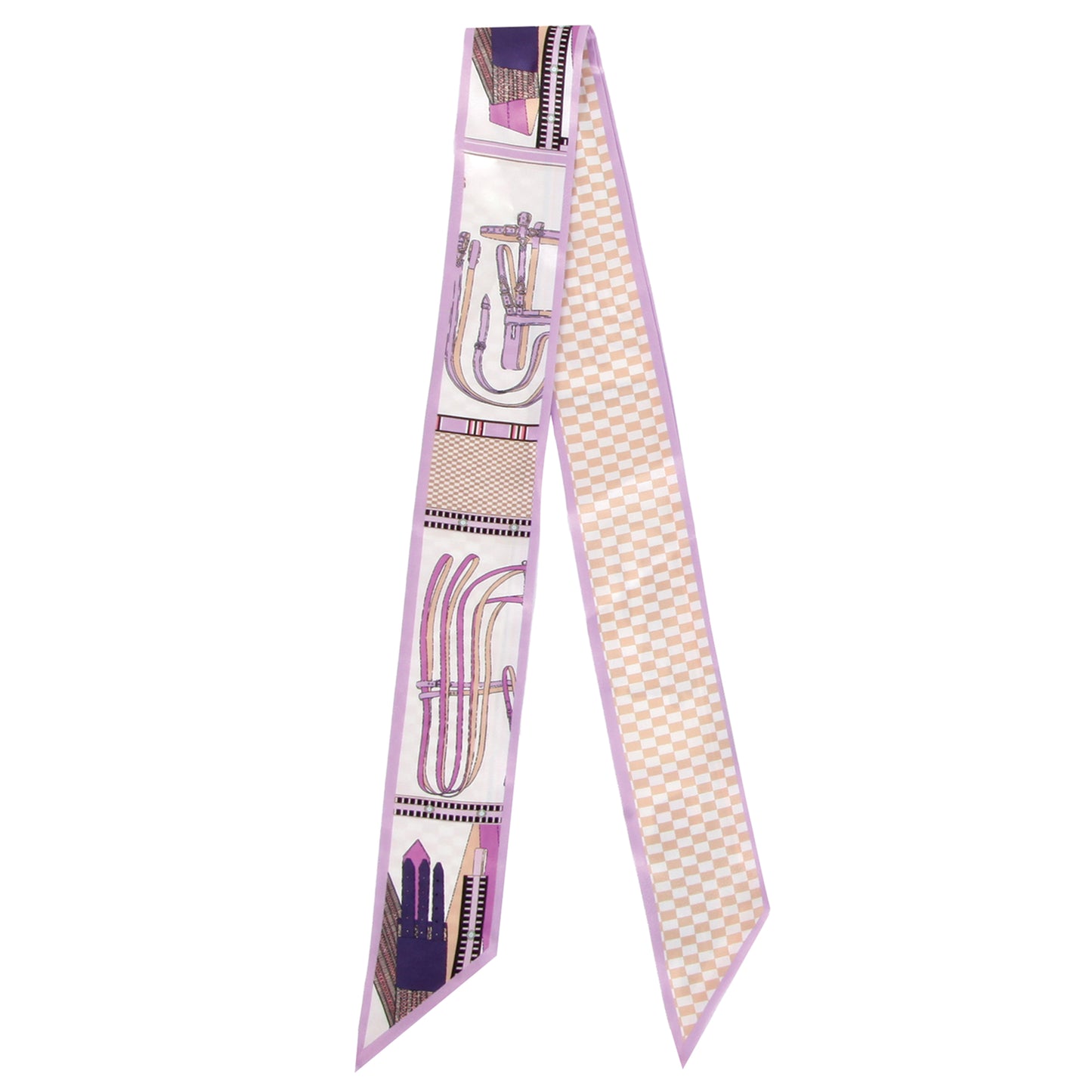 Bridle Print Skinny Scarf
