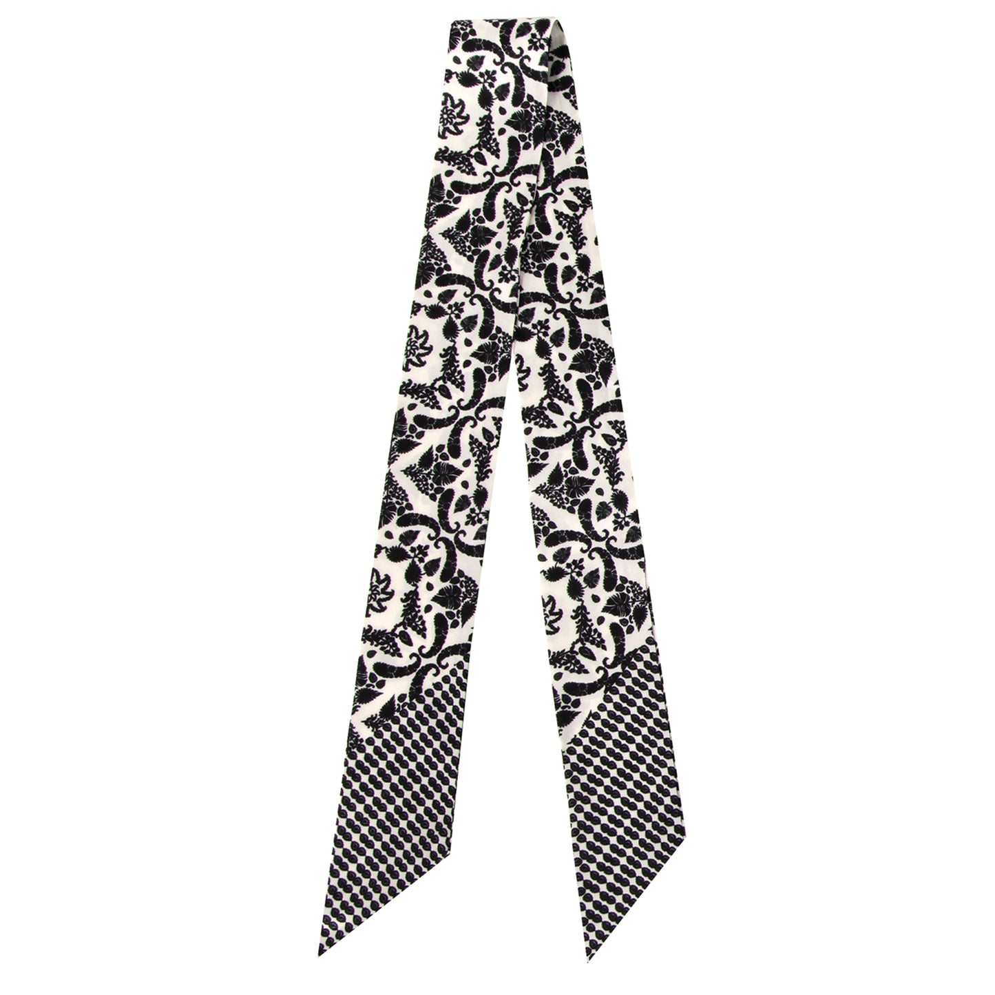 Classic Motif Skinny Scarf