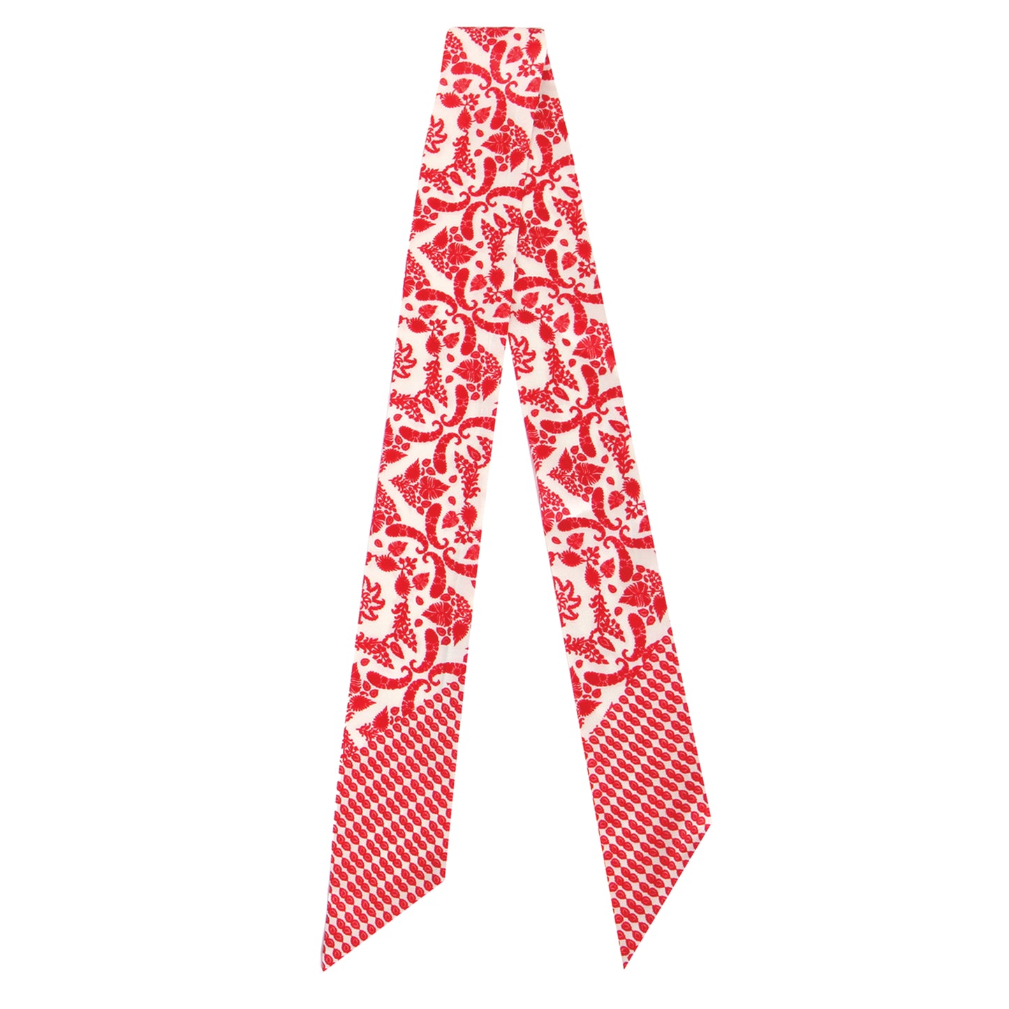 Classic Motif Skinny Scarf