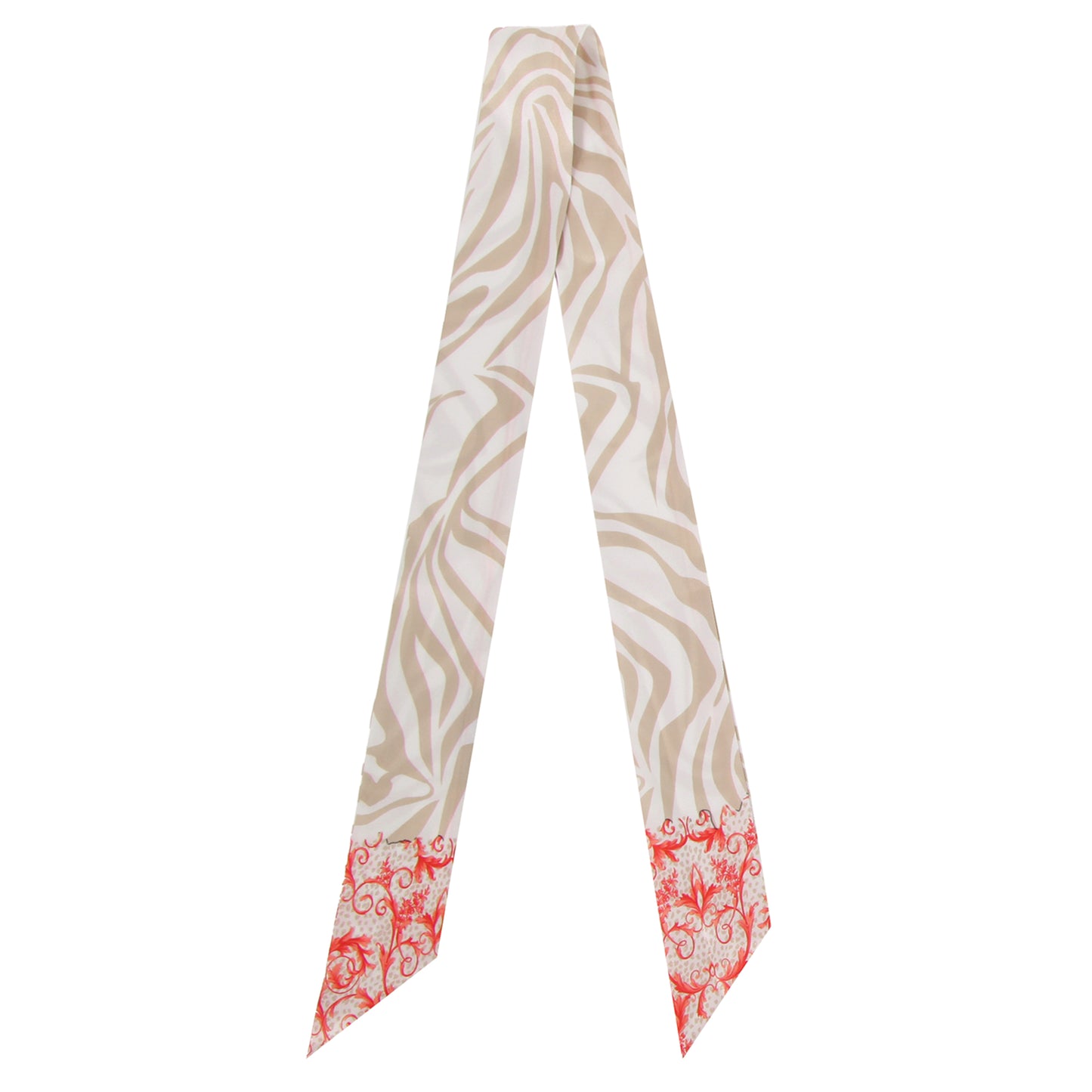 Graphic Pattern Skinny Scarf