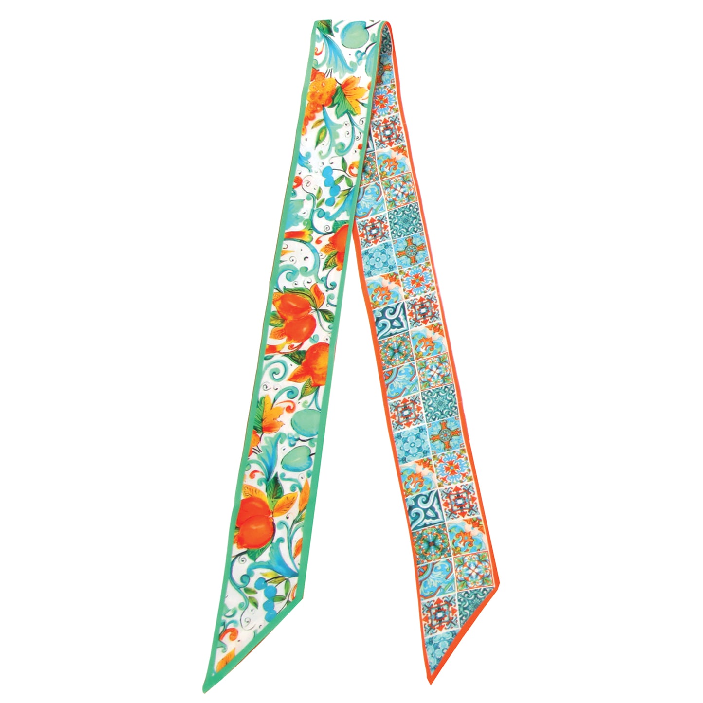Lemon Patchwork Skinny Scarf