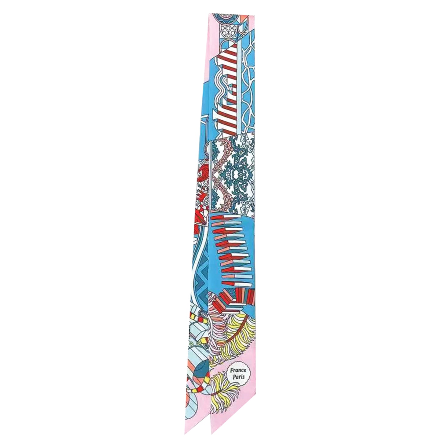 Stripe Collage Skinny Scarf