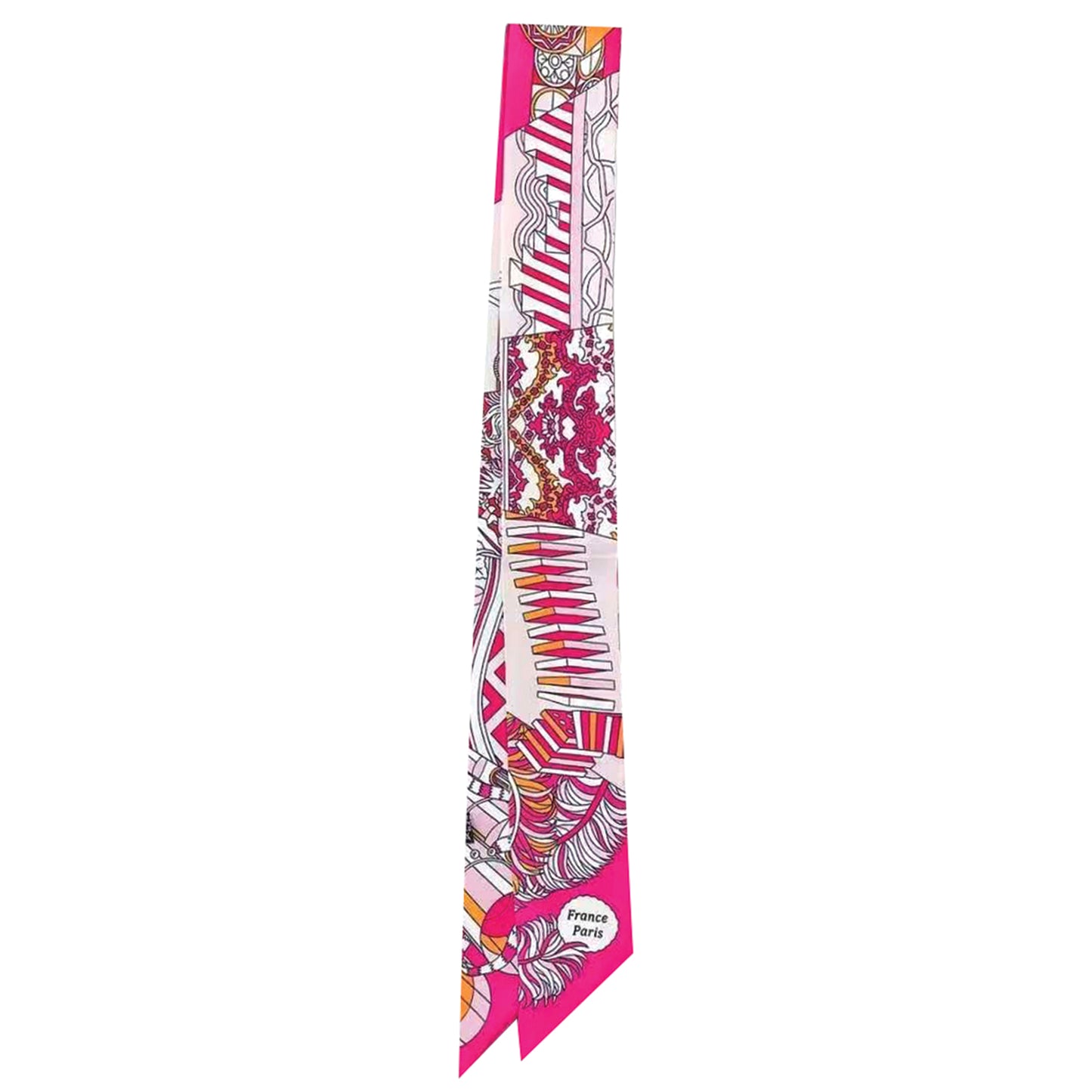Stripe Collage Skinny Scarf