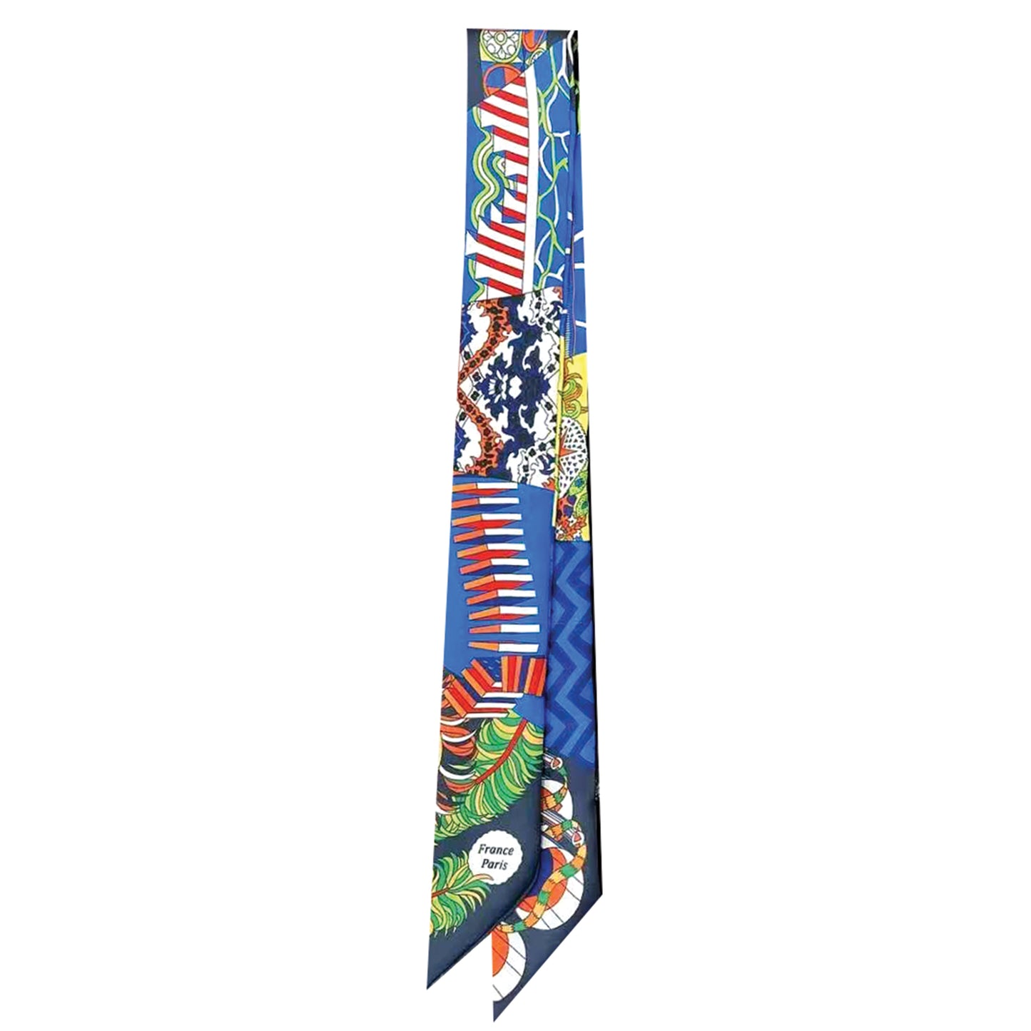 Stripe Collage Skinny Scarf