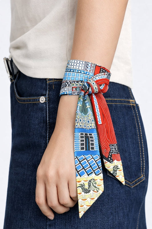 Story Tiles Skinny Scarf