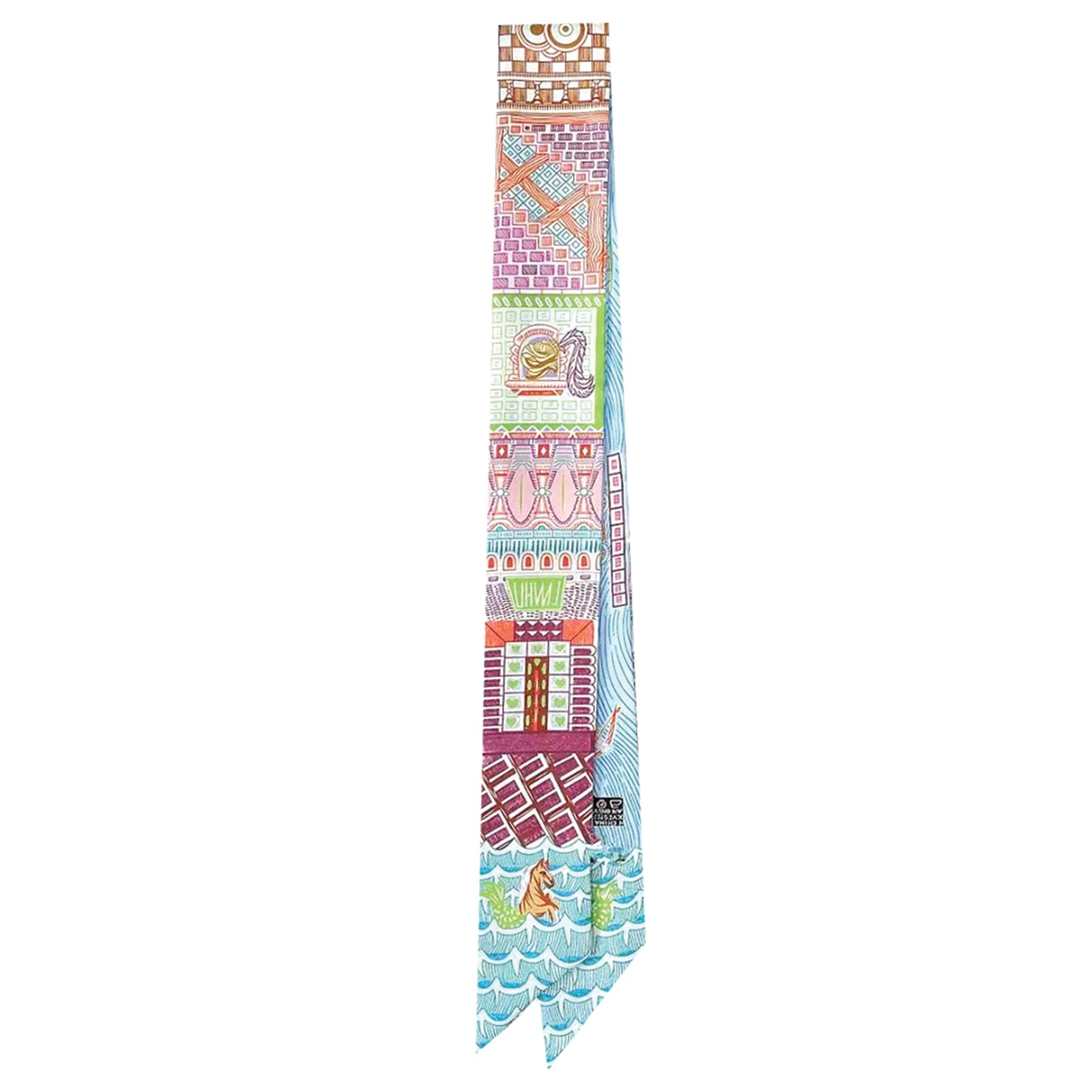 Story Tiles Skinny Scarf