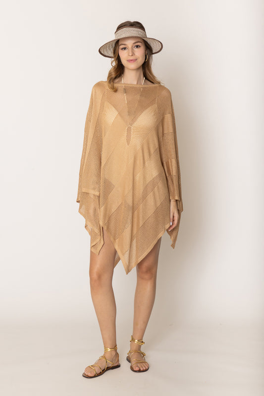 Lurex Mesh Poncho