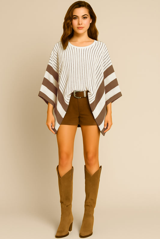 Stripe Poncho