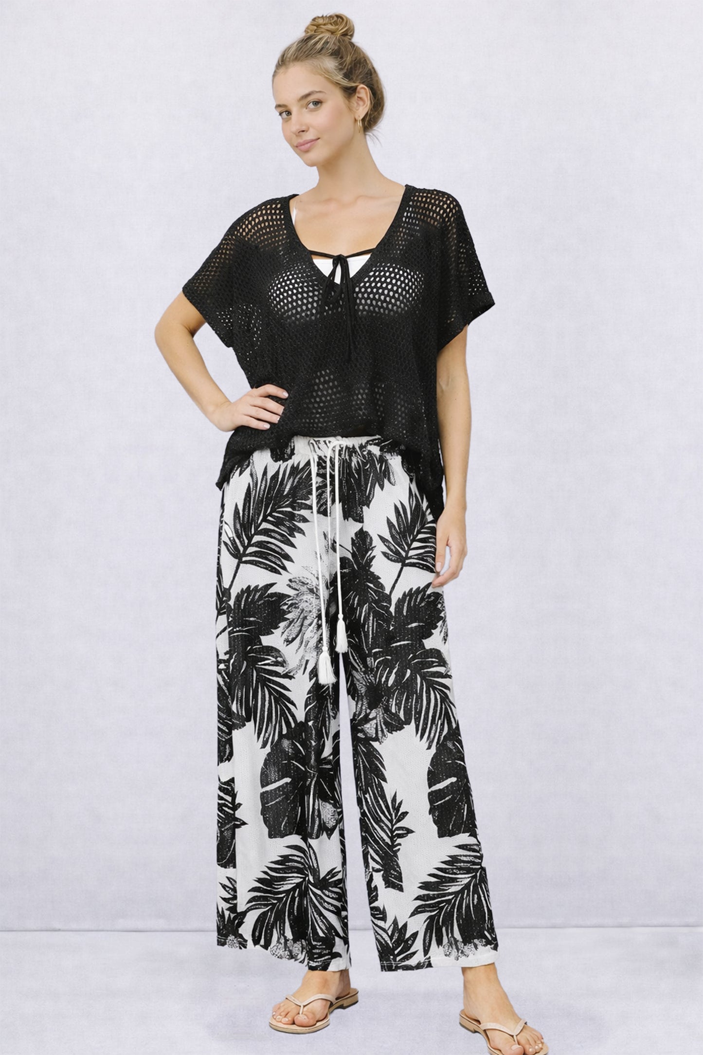 Tropical Print Pants