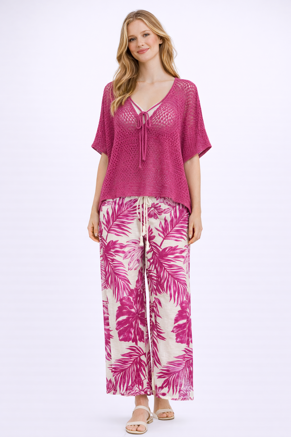 Tropical Print Pants