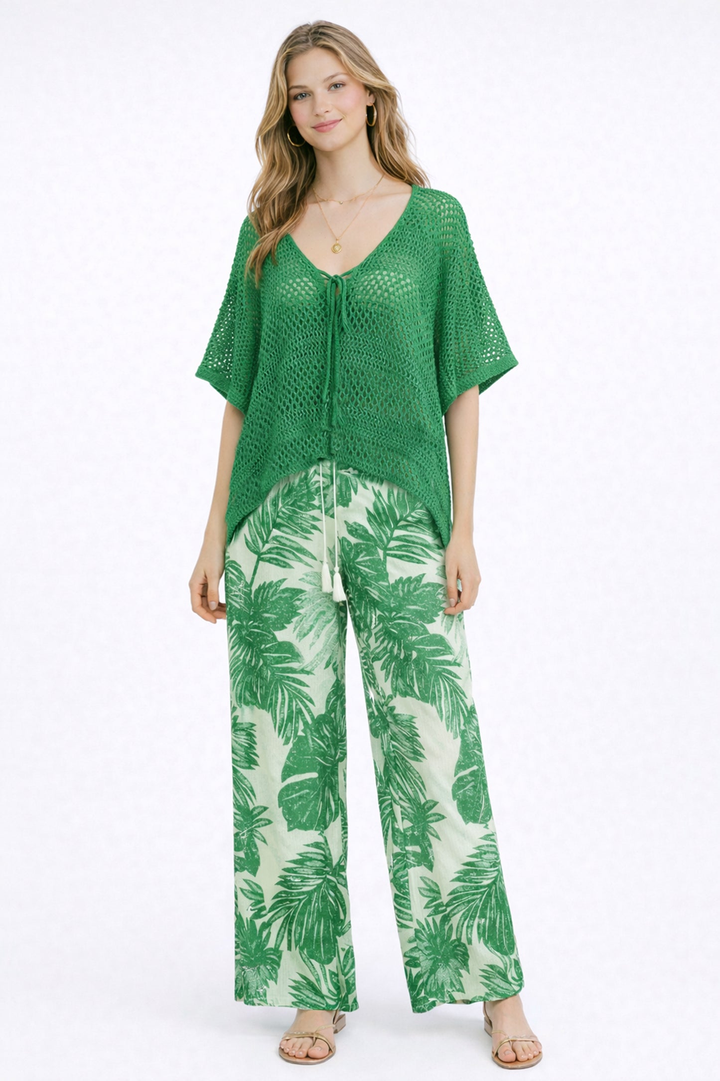 Tropical Print Pants