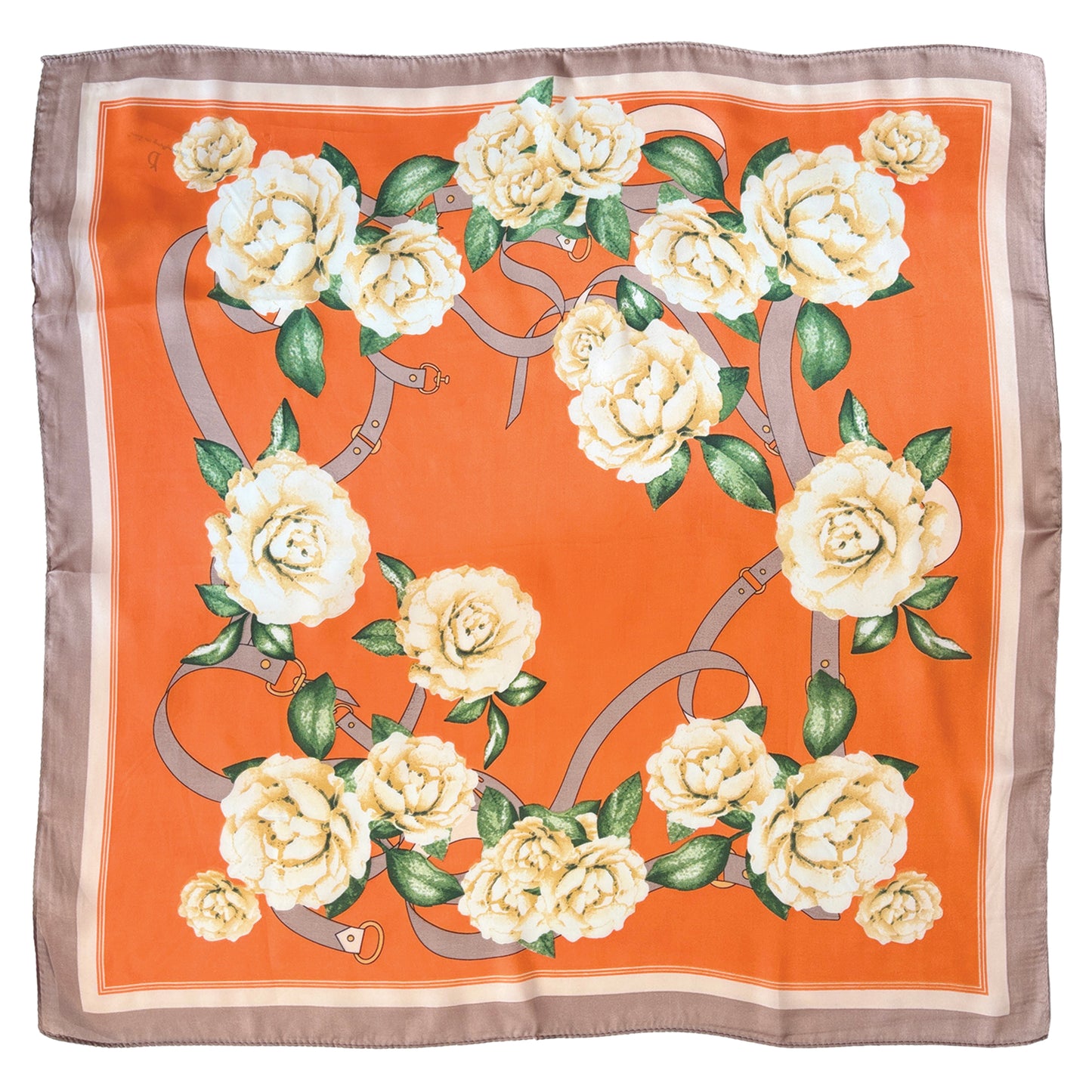 Floral Print Square Scarf
