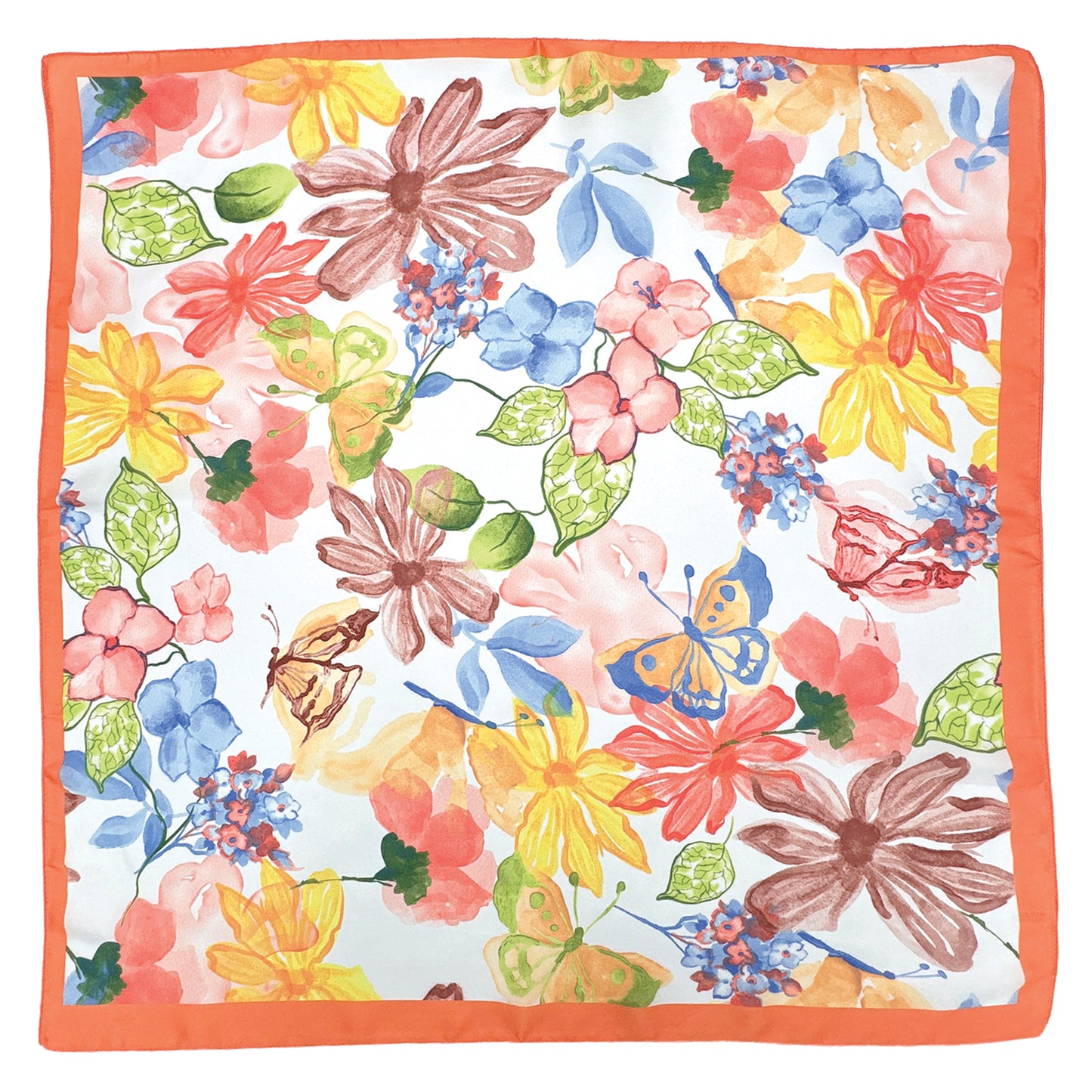 Floral Print Square Scarf