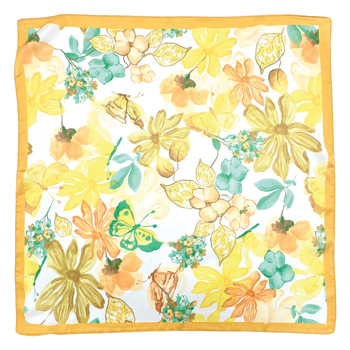 Floral Print Square Scarf