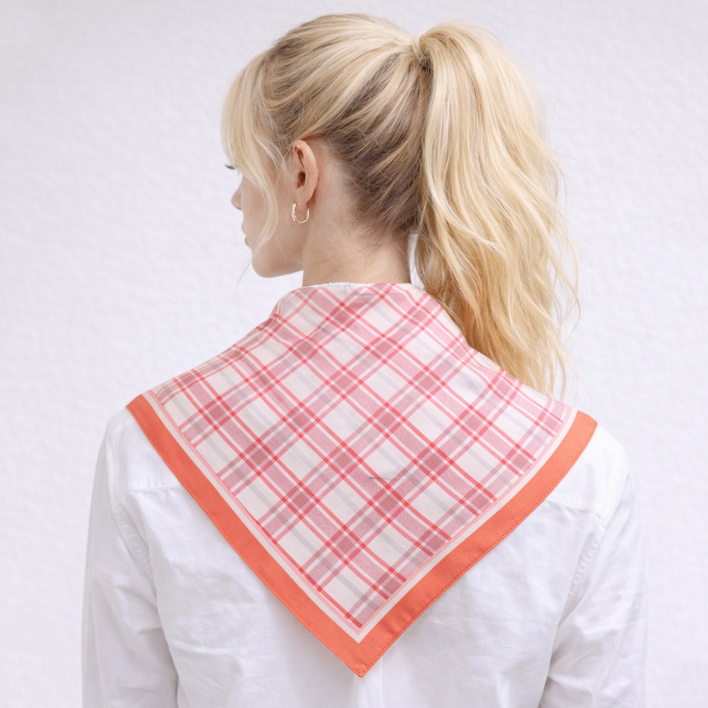 Plaid Print Square Scarf