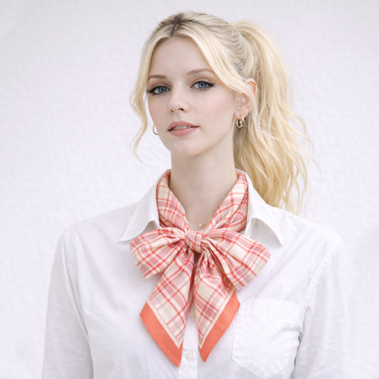Plaid Print Square Scarf