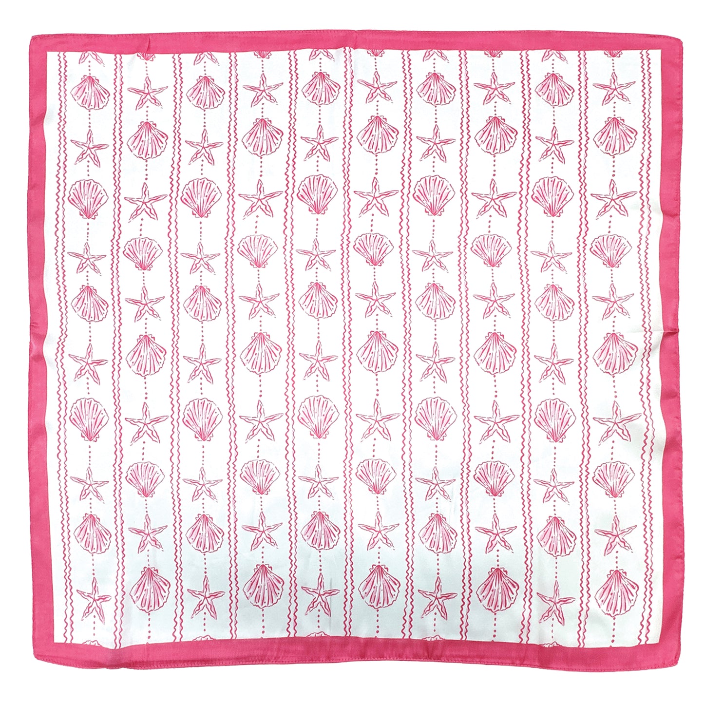 Sea Shell Print Square Scarf