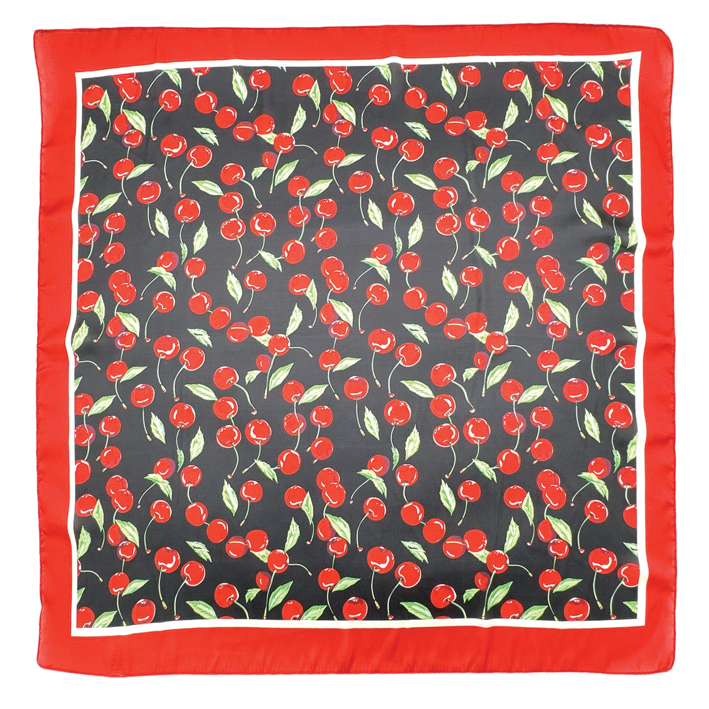 Cherry Print Square Scarf