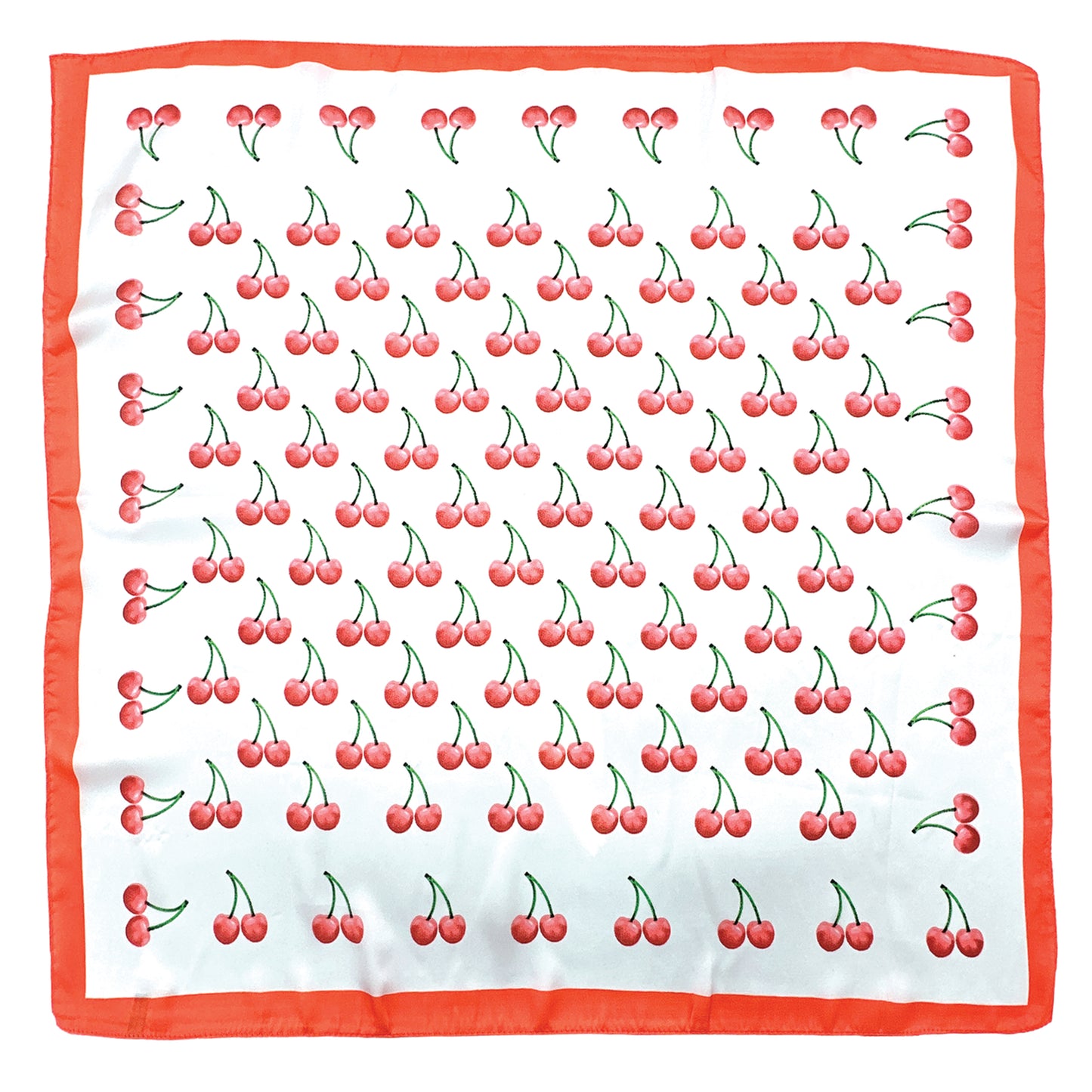 Cherry Print Square Scarf