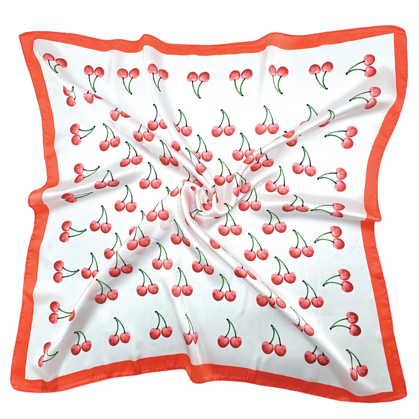 Cherry Print Square Scarf