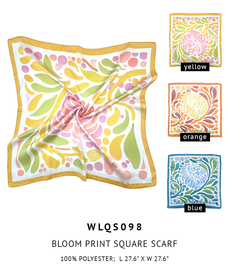 Bloom Print Square Scarf