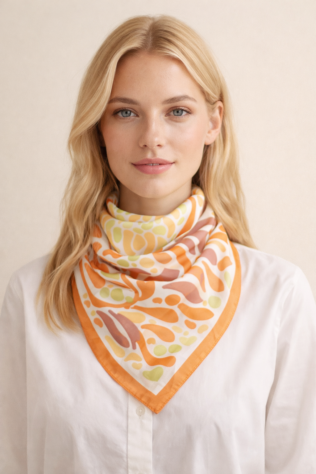 Bloom Print Square Scarf