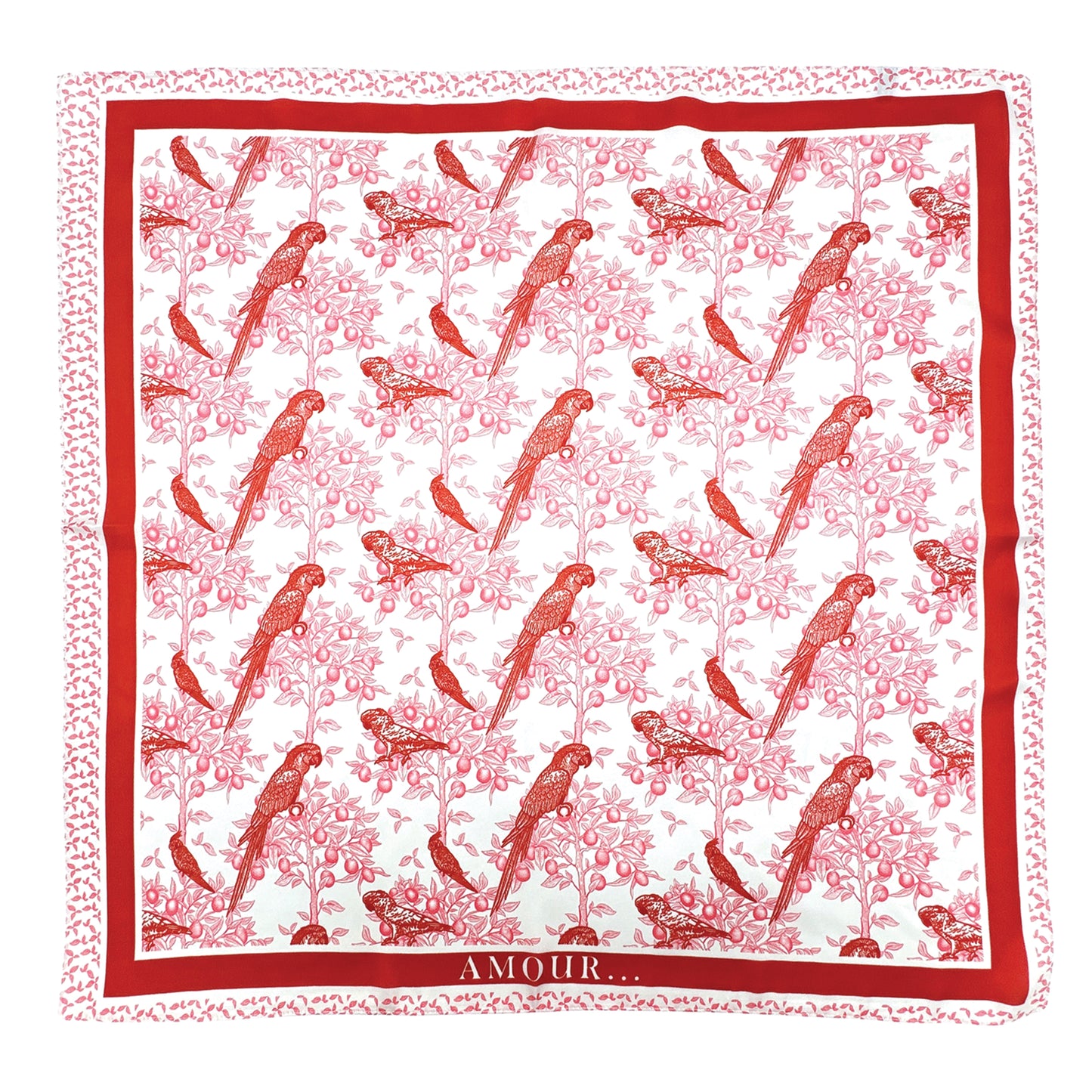 Bird Print Square Scarf