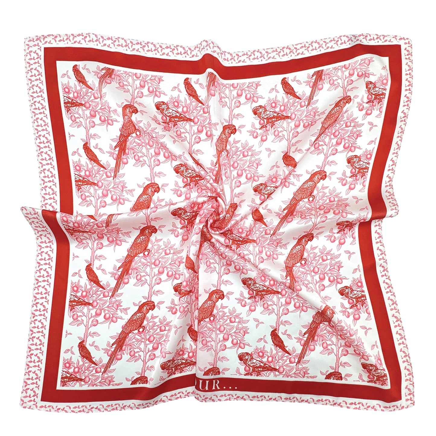 Bird Print Square Scarf