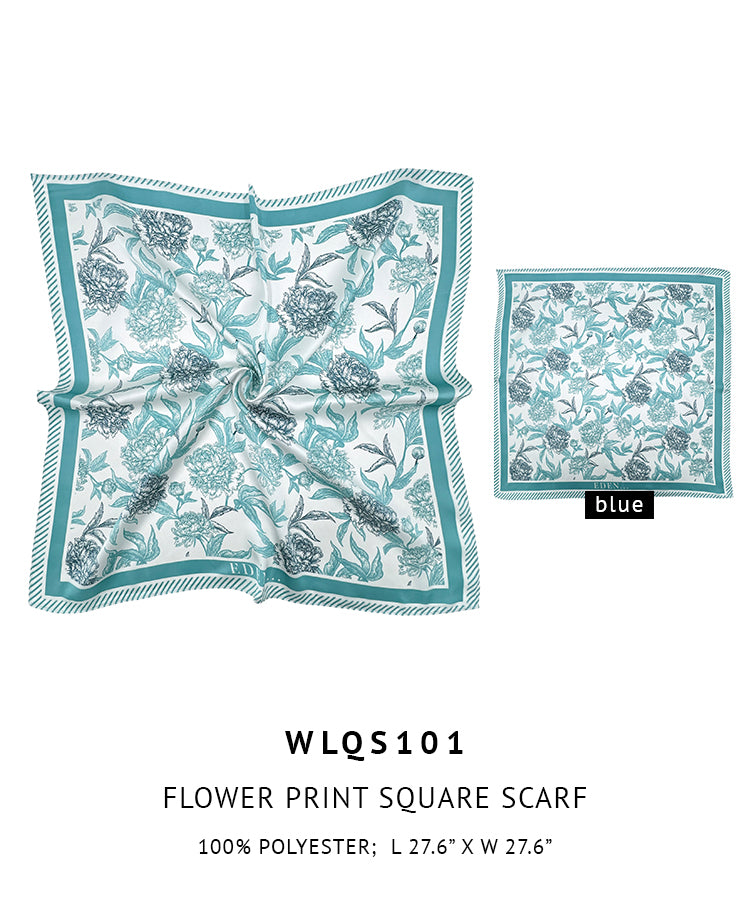Flower Print Square Scarf