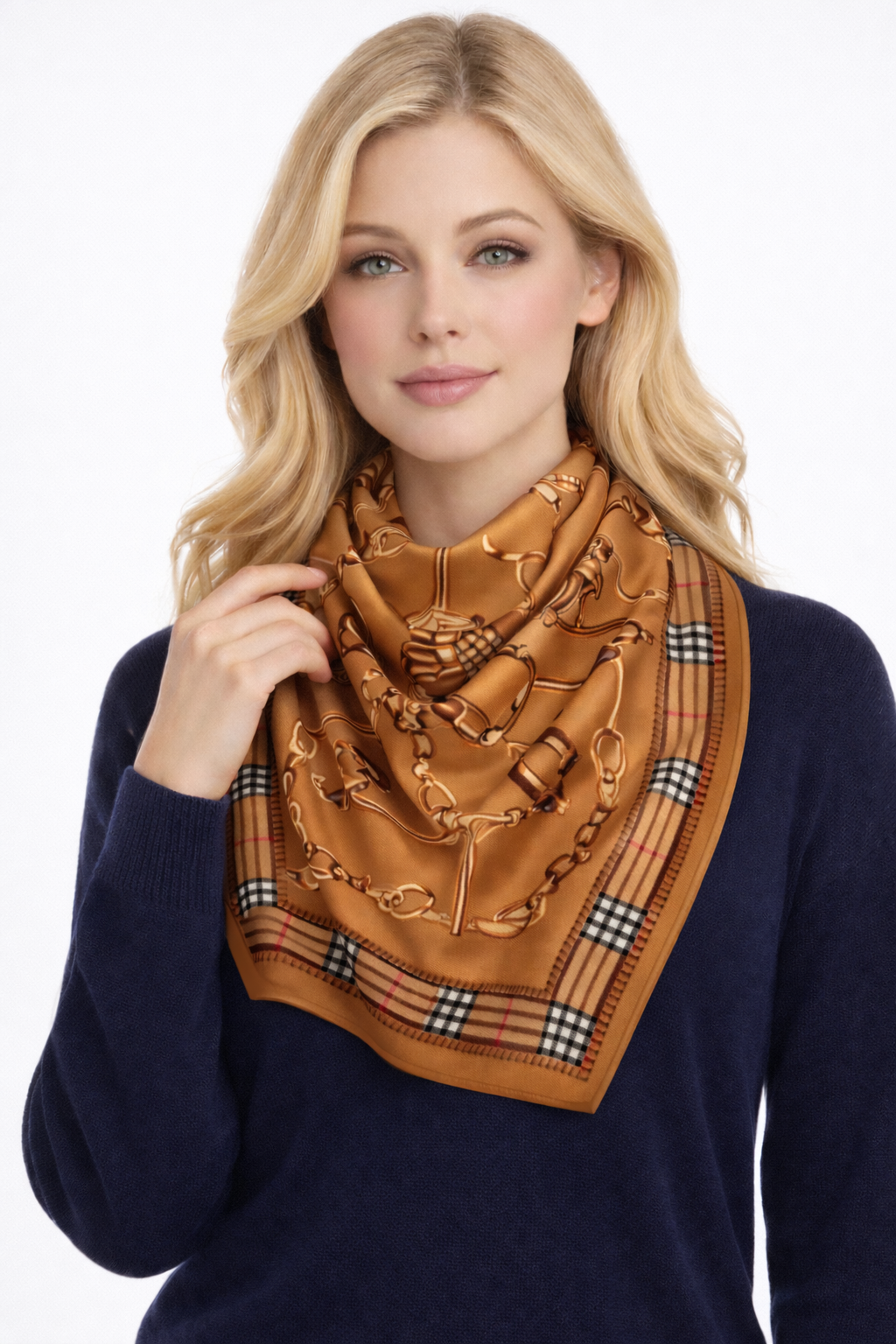 Horse Shoe Print Square Scarf