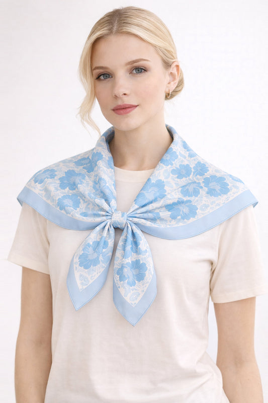 Floral Print Square Scarf