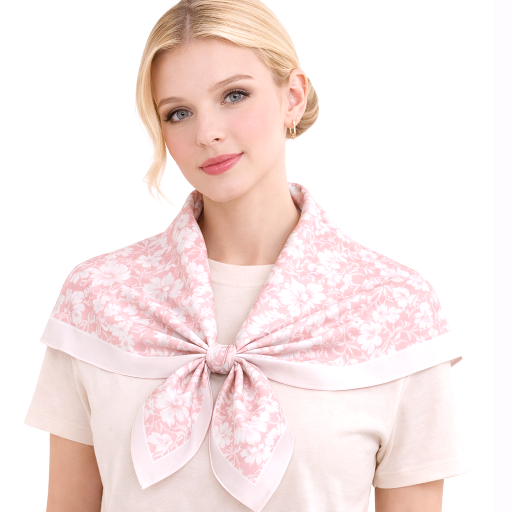 Floral Print Square Scarf