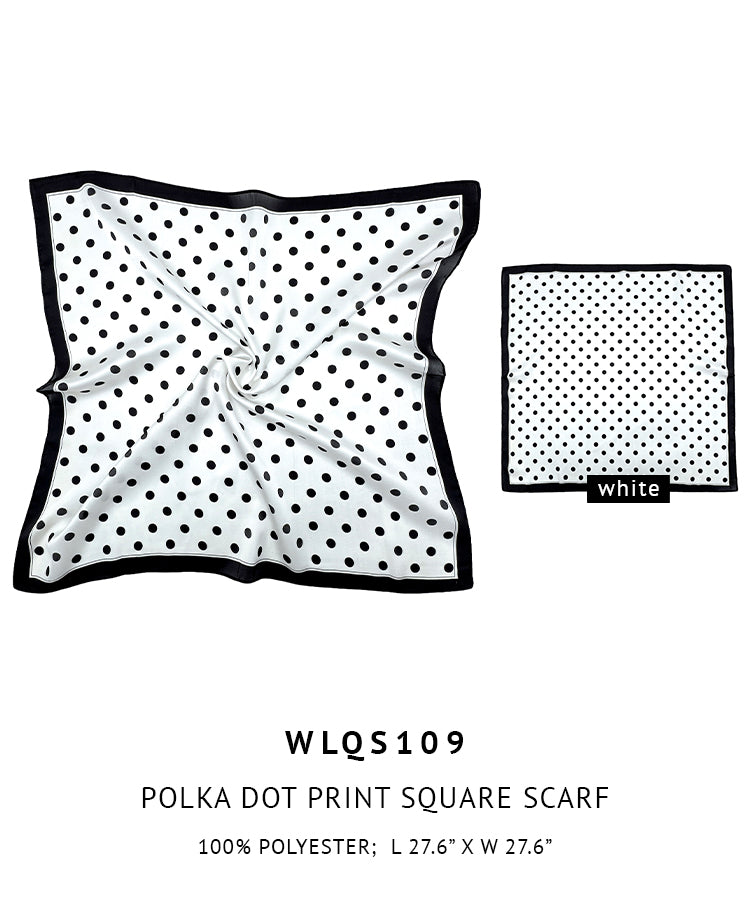 Polka Dot Print Square Scarf