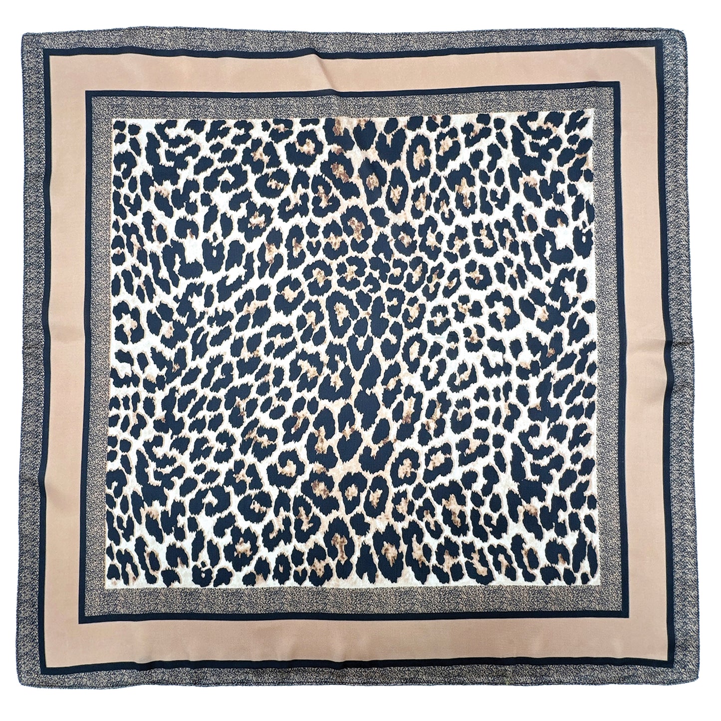Leopard Print Square Scarf