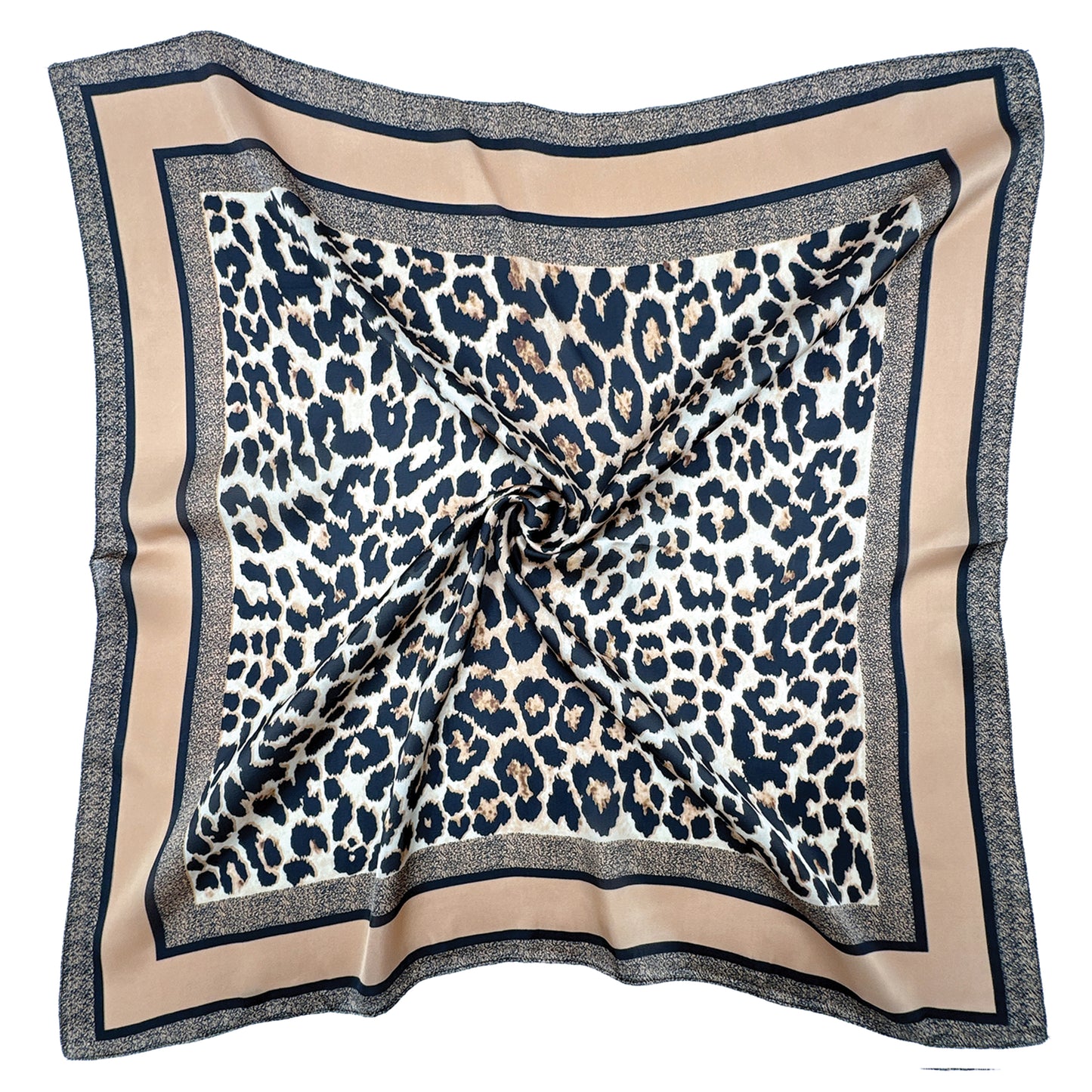 Leopard Print Square Scarf