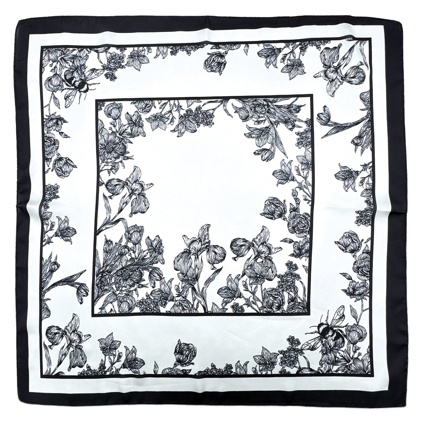 Flower Box Print Square Scarf