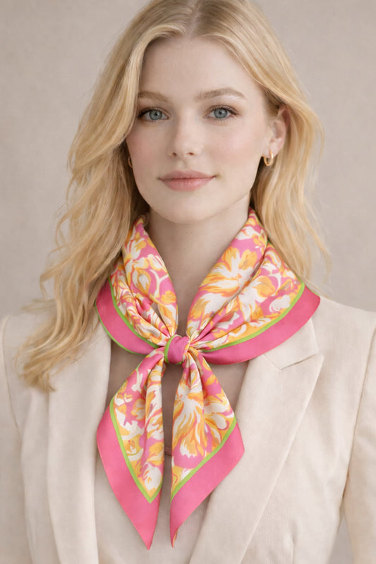 Hawaiian Print Square Scarf