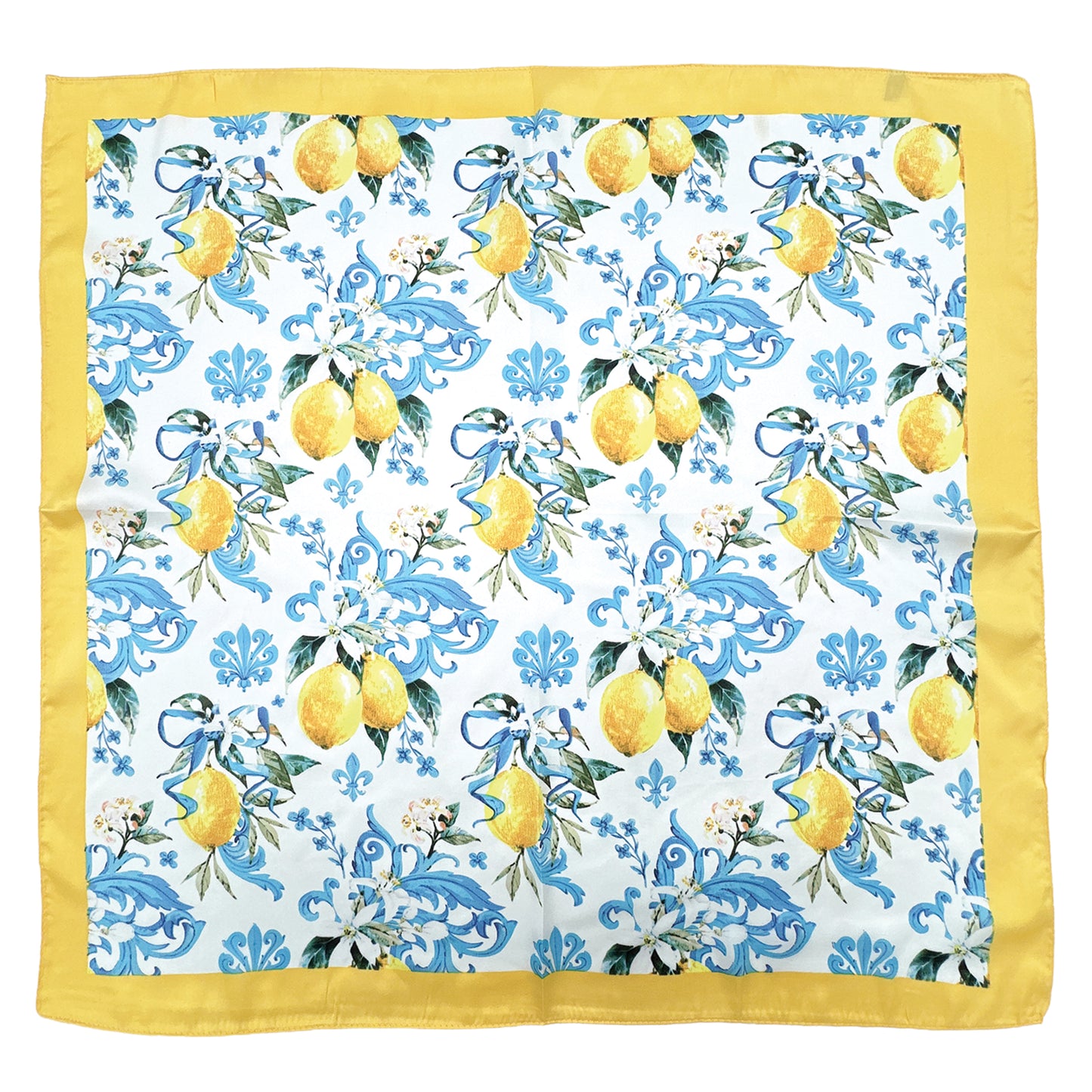 Lemon Print Square Scarf