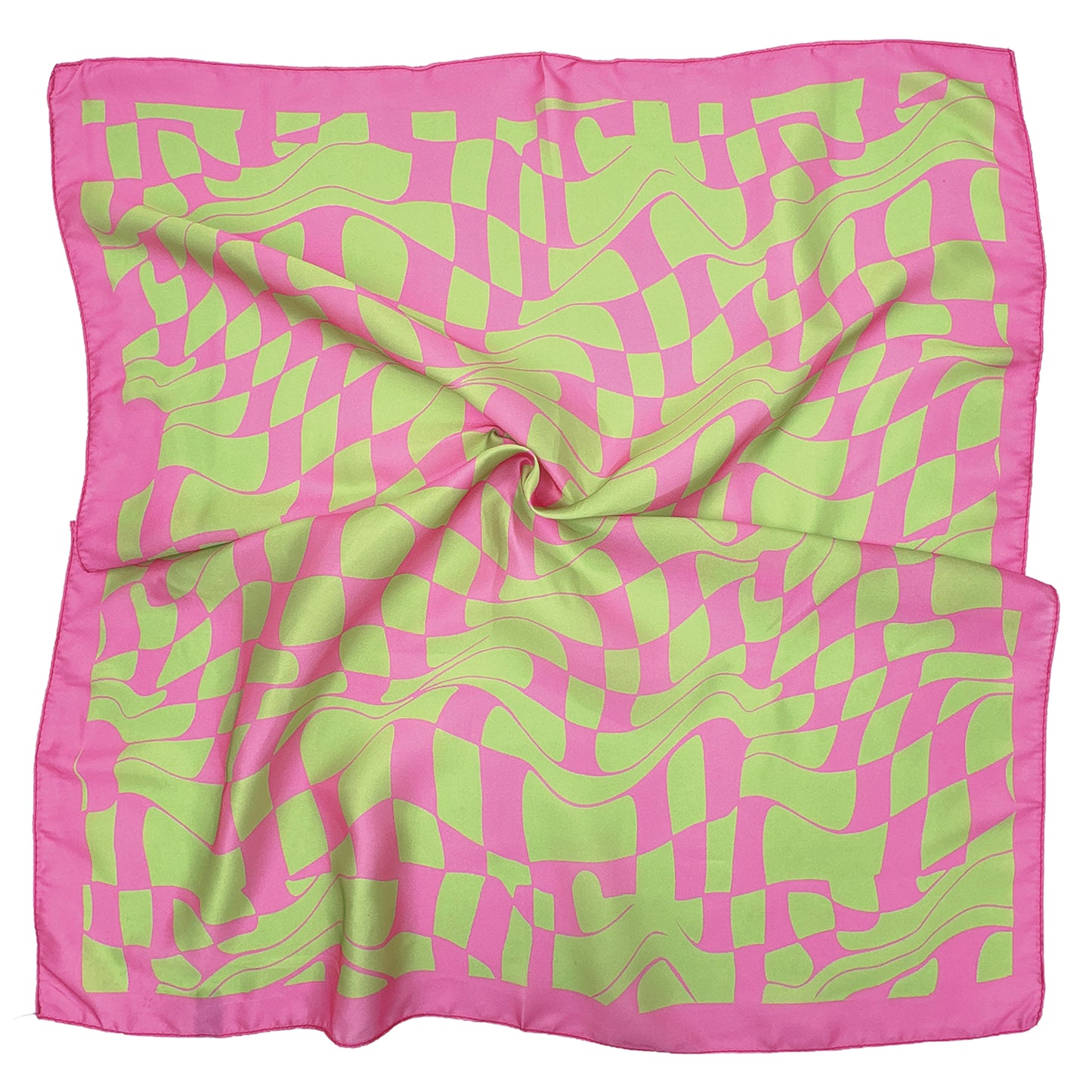 Wavy Square Print Square Scarf