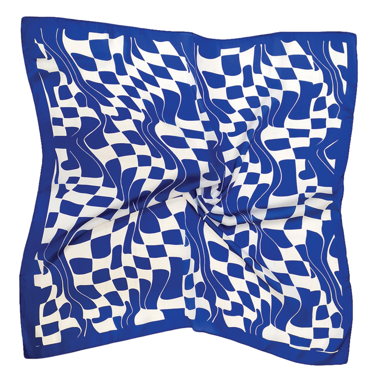 Wavy Square Print Square Scarf