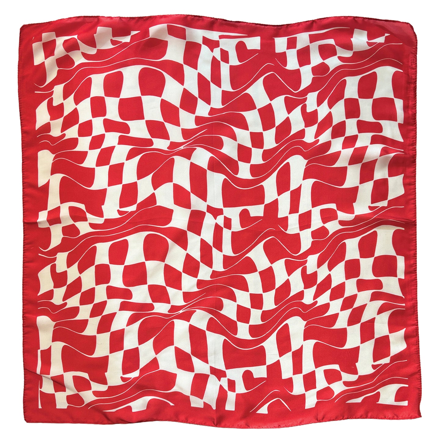 Wavy Square Print Square Scarf