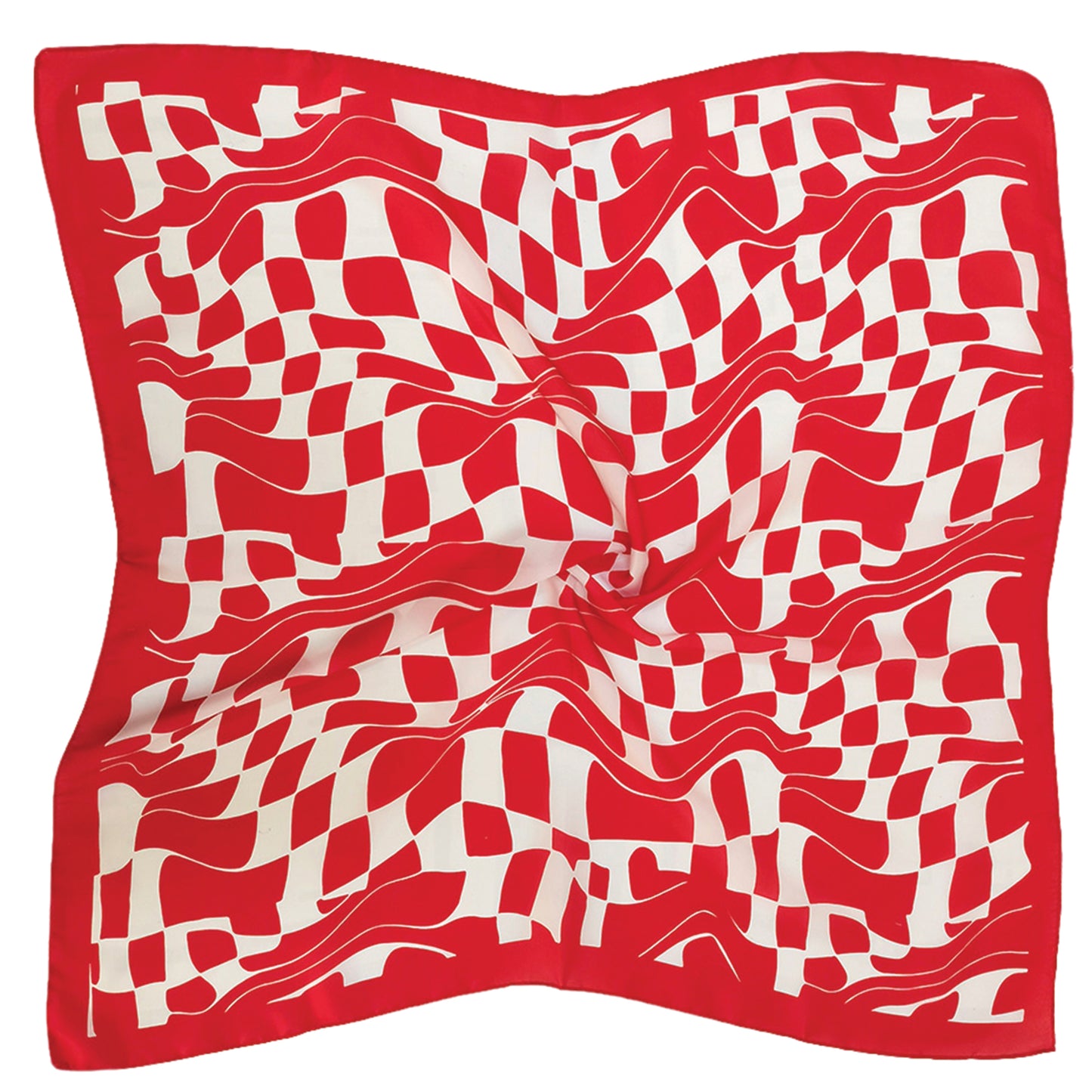 Wavy Square Print Square Scarf