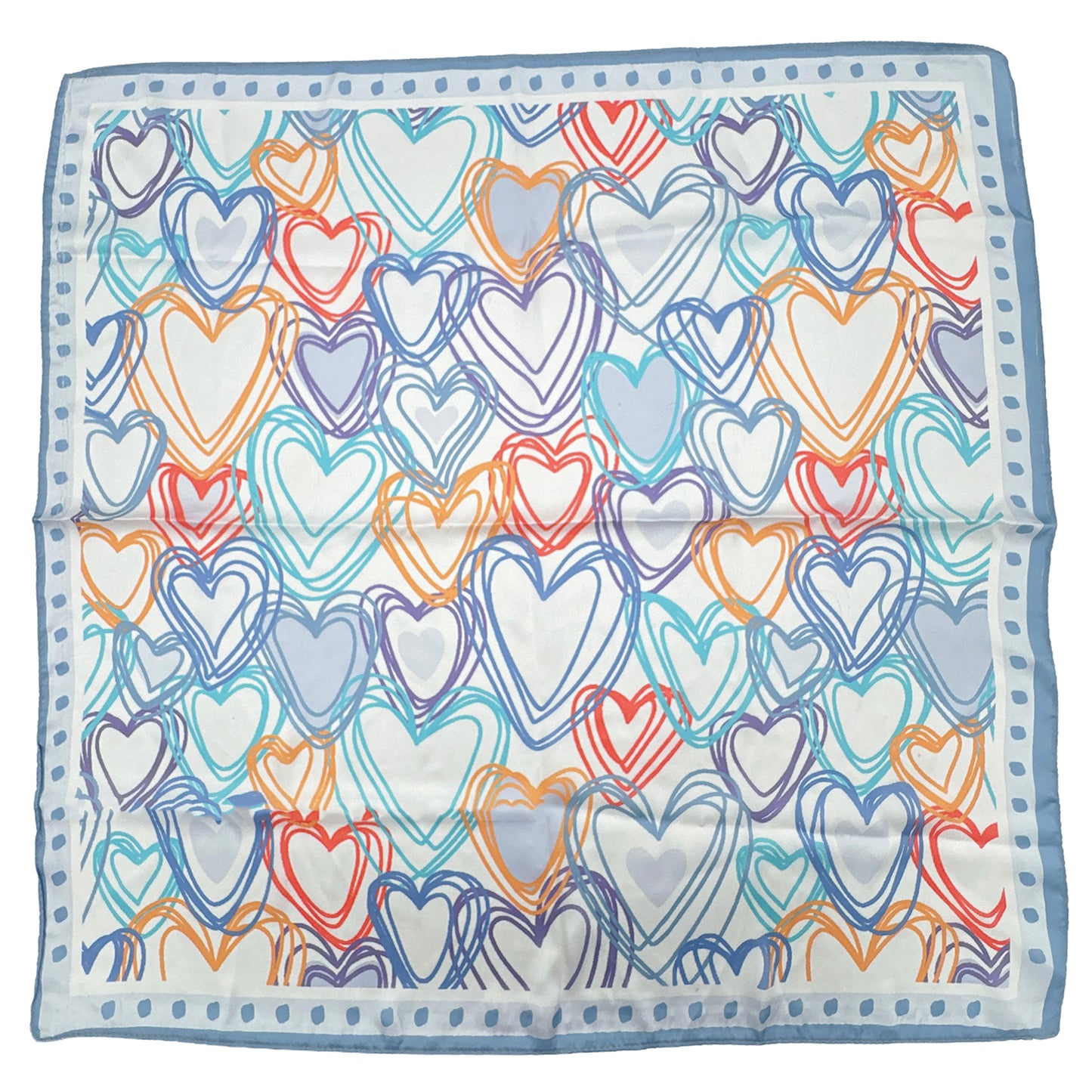Heart Print Square Scarf